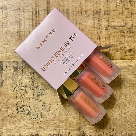 Kimuse Liquid Blush Trio | box set 3 colors {Lucky, Happiness, Love} NWT - Picture 2 of 9
